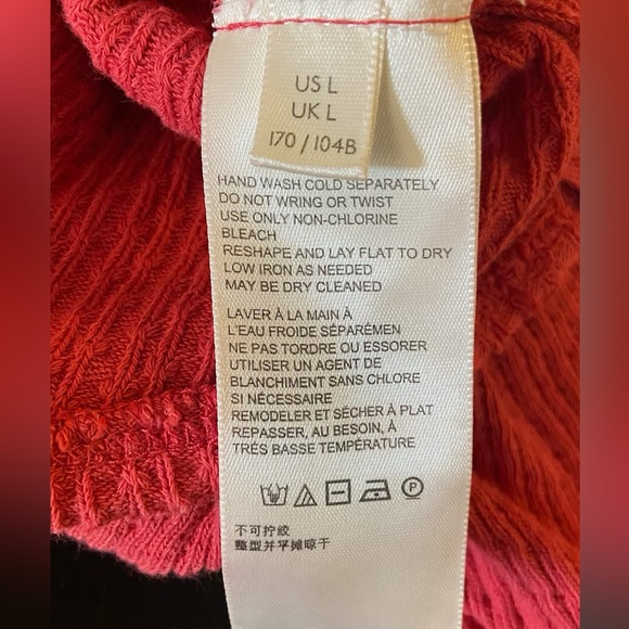 We The Free Red Ribbed Short-Sleeve Knit Top - Picture 11 of 11